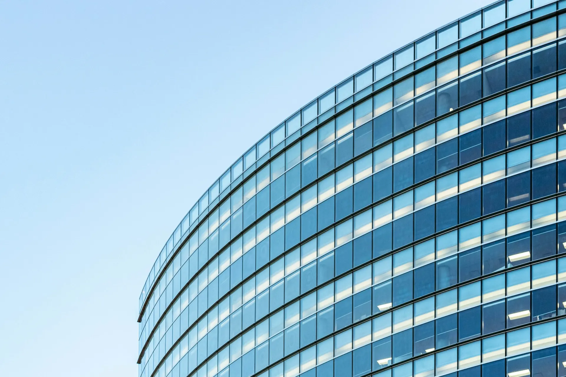 Glass commercial office building